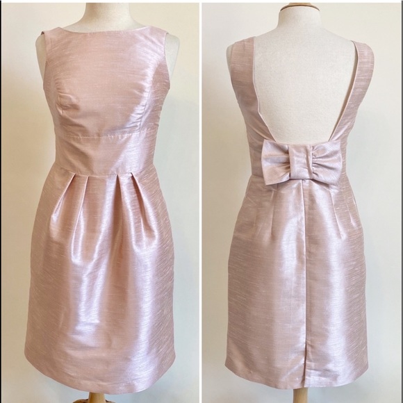 ALFRED SUNG Dresses & Skirts - Alfred Sung Pearl Pink dupioni bow back dress